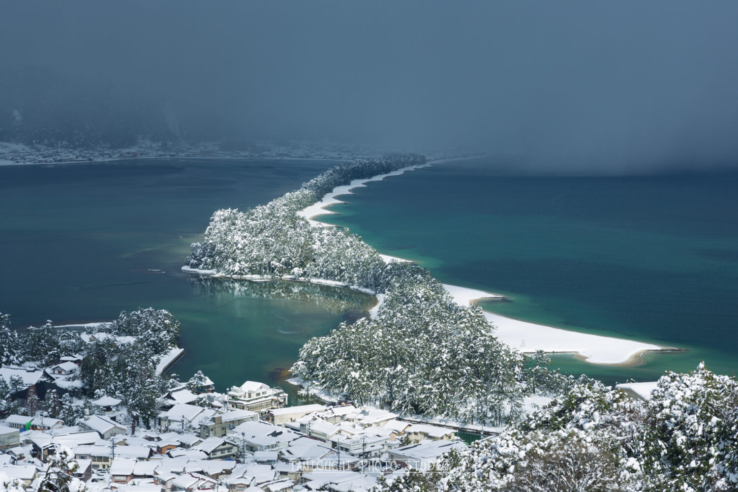 天橋立 雪景色